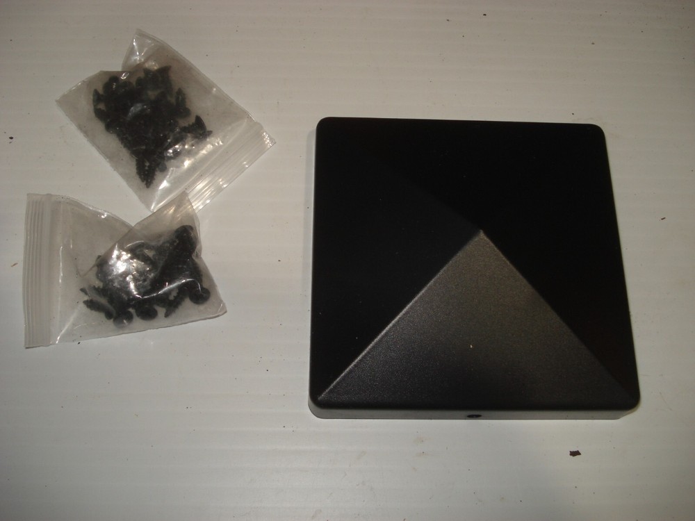 24 Dark Brown Plastic Fits Post Caps 4 x 4 inches - Nominal, Weather Resistant