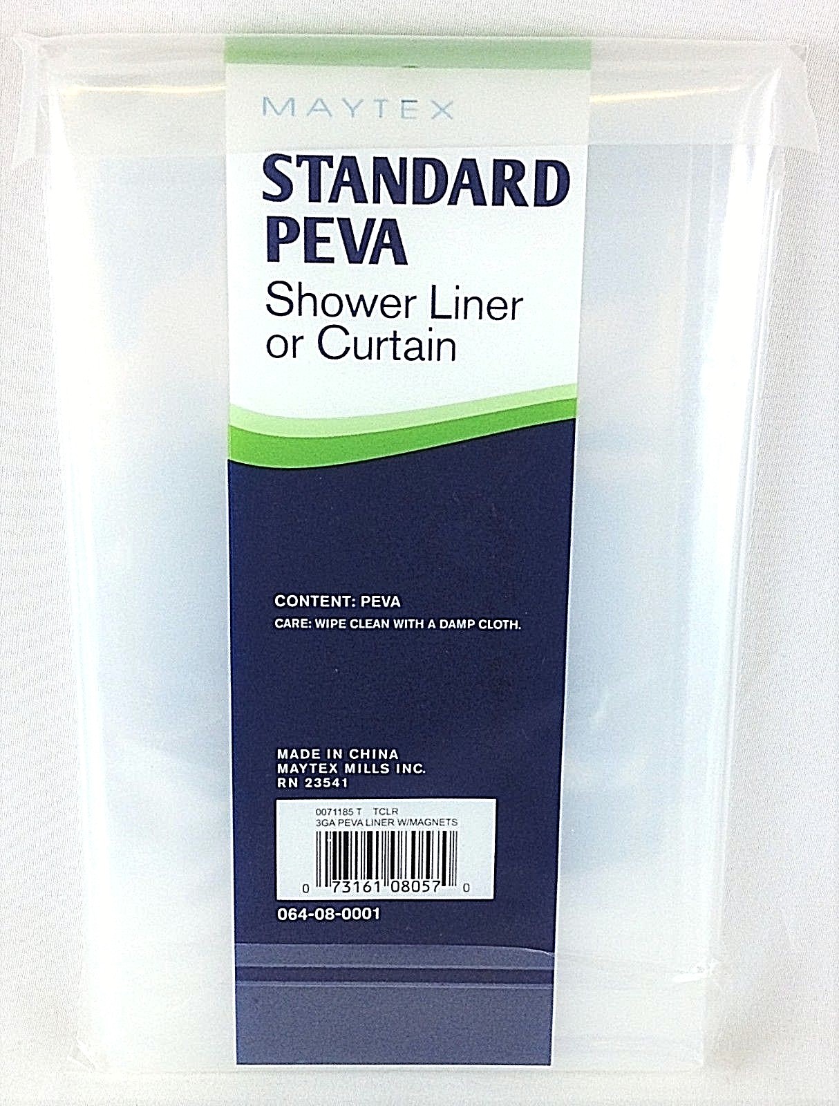Maytex Standard Peva Shower Liner or Curtain Weighted Magnetic Hem 3 Gauge - NEW gallery
