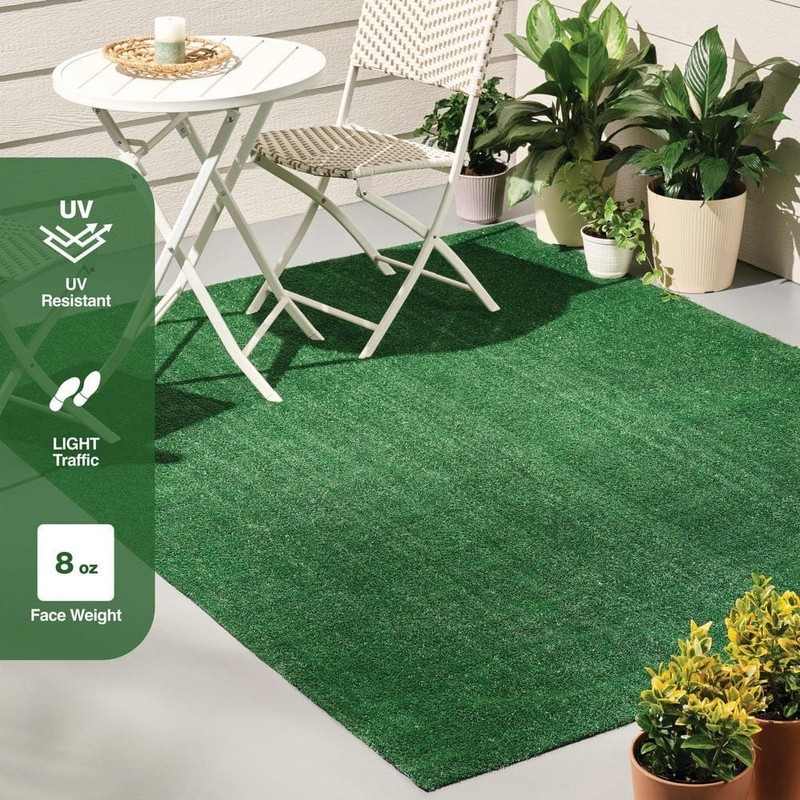 TrafficMaster Emerald Green Precut Turf 6 Ft. X 8 Ft. Artificial Grass Rug gallery