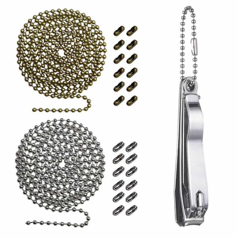 10FT Beaded Pull Chain Ceiling Fan Beaded Pull Chain Extension with Connector US gallery