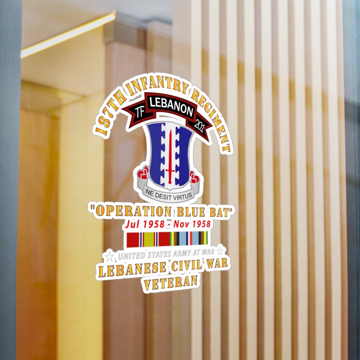 Kiss-Cut Vinyl - 187th Infantry Regiment - TF 201 - Lebanon Civil War w AFEM SV gallery