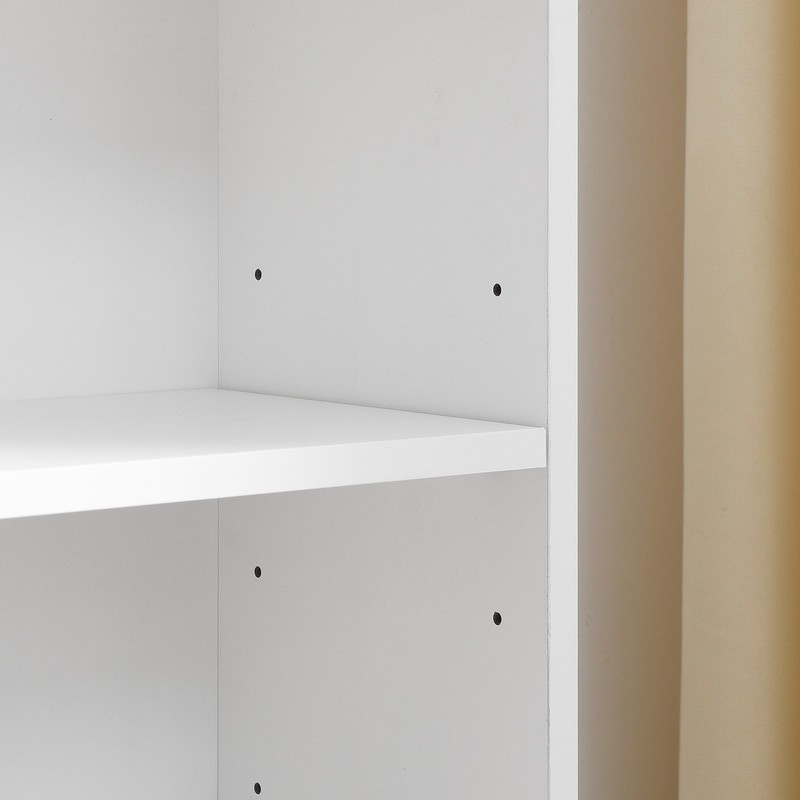 Multi-functional 8-layer storage cabinet - white, adjustable bookshelf gallery