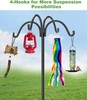 4 Hooks Shepherds Hooks For Outdoor 60" Heavy Duty Bird Feeder Pole With 5 Prong gallery