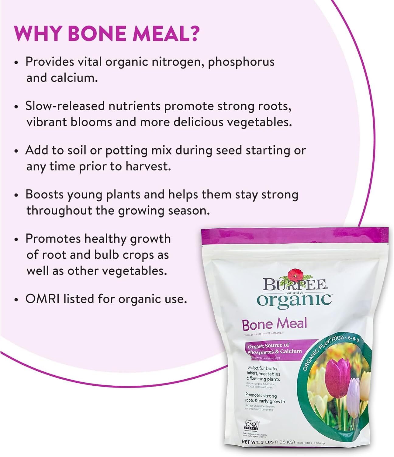 3lb Bone Meal Fertilizer | Add to Potting Soil | Strong Root Development-Organic gallery