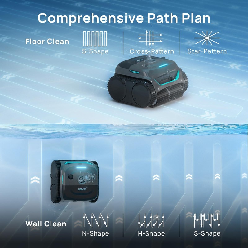 WYBOT C2 Vision Robotic Pool Vacuum Cleaner,Wall Climbing App Control AI Camera gallery