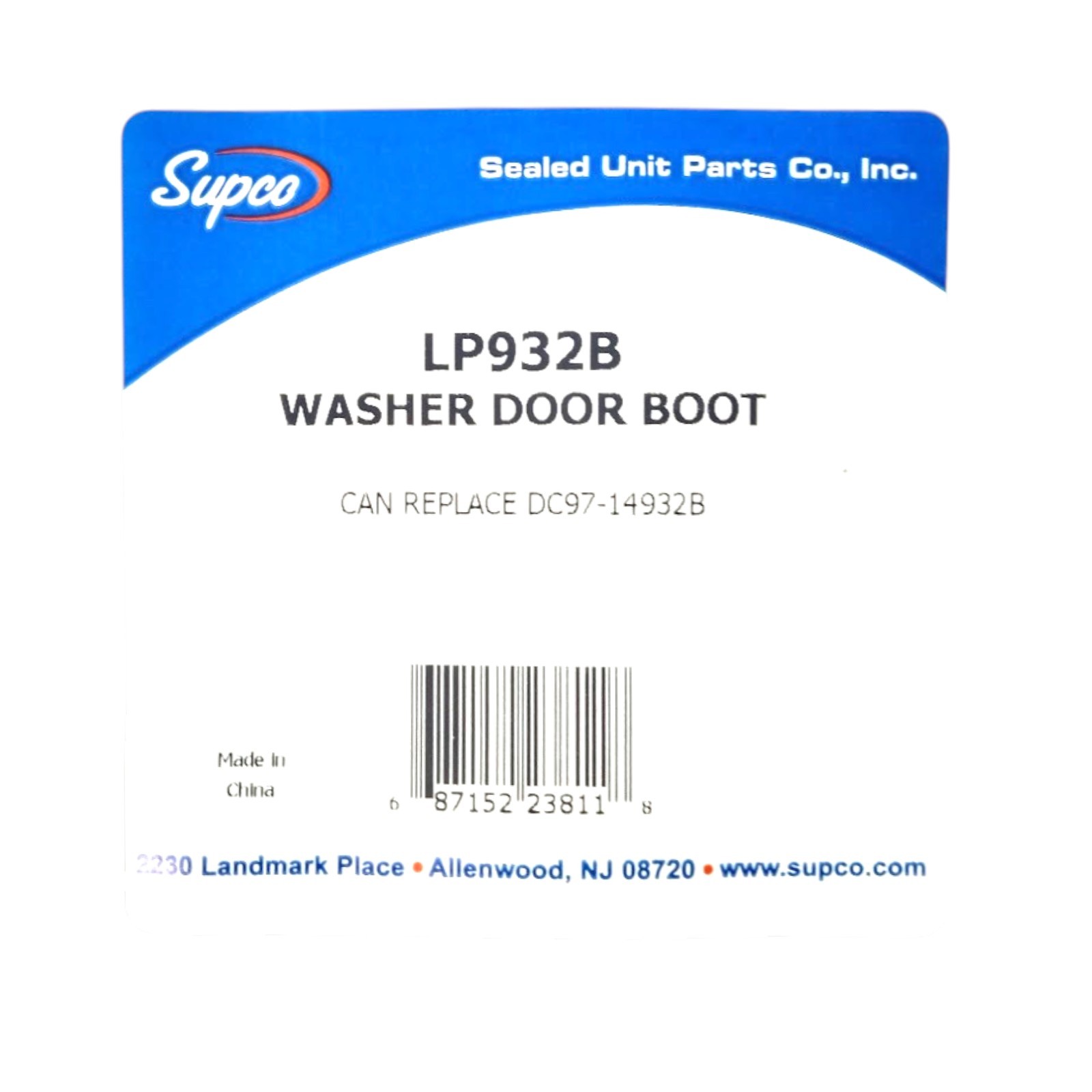 Supco LP932B Washer Door Boot Bellows Gasket for Samsung DC97-14932B gallery
