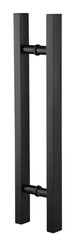 Black 24″ Rectangle Shape Modern Pull Entrance Gate Long Handle Stainless Steel