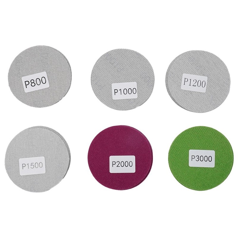 30pcs 3in/75mm Hook&Loop Wet/Dry 800 1000 1200 1500 3000Grit Sanding Discs New gallery