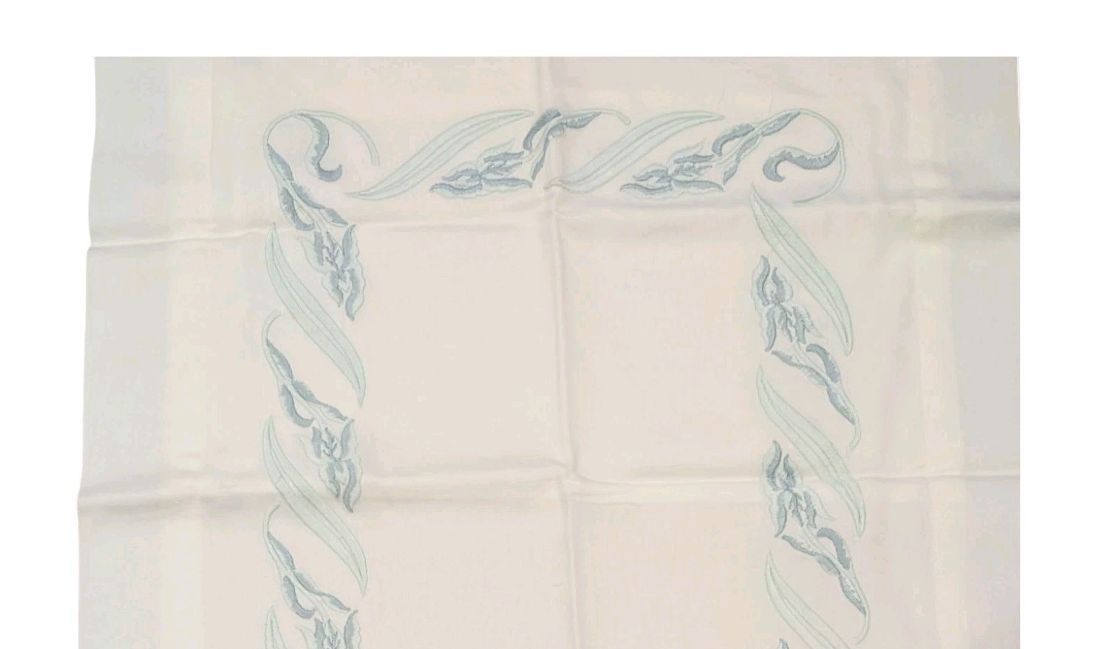 Schweitzer Linens Boudoir Pillowcase Off White Blue Embroidery Egyptian Cotton gallery