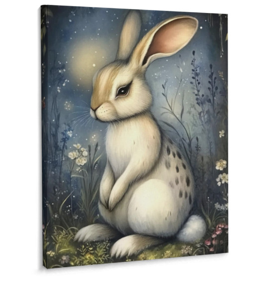 Rabbit Winter Season Scene Animal Print Wall Art Home Decor Various Sizes NEW gallery