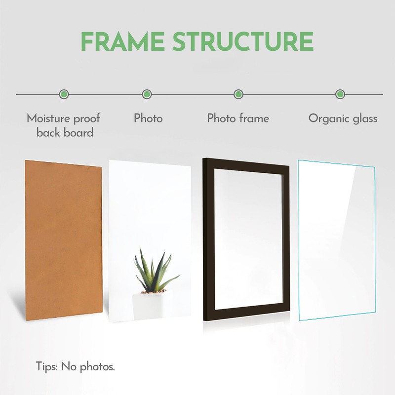 Solid Pine Wood Picture Frame Decorative Wall Mount Photo Frame for Home Gallery gallery