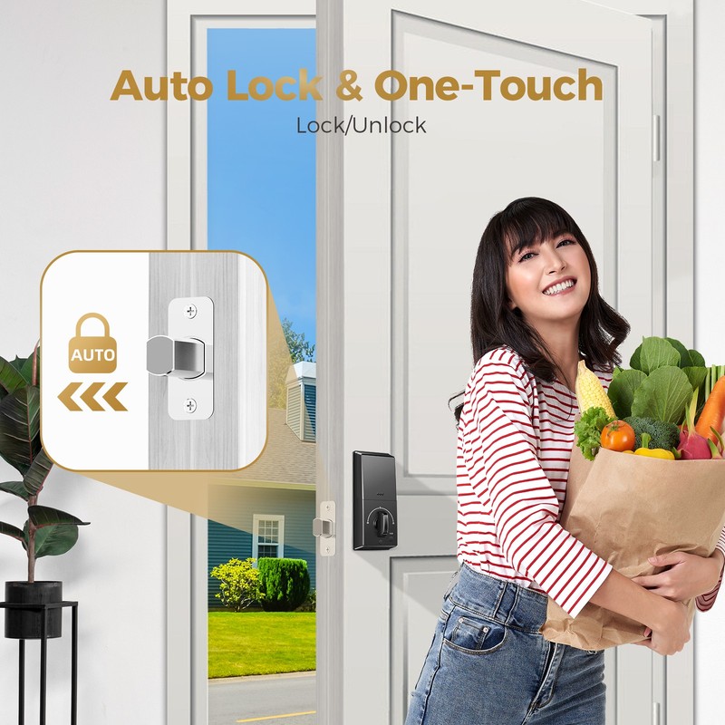 ARPHA Fingerprint Door Lock Biometric Smart Lock APP Bluetooth Keyless Deadbolt gallery