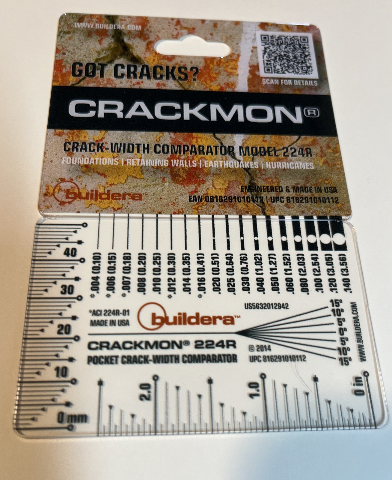CRACKMON® 224R Crack Width Comparator Gauge (ACI 224R-01 Compliant) gallery
