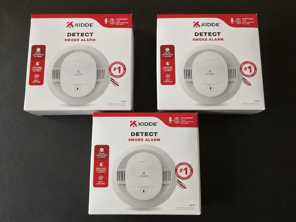 KIDDE 20SAR Smoke Alarm Hardwired Interconnected w/Backup 2 AA Battery - 3 PACK