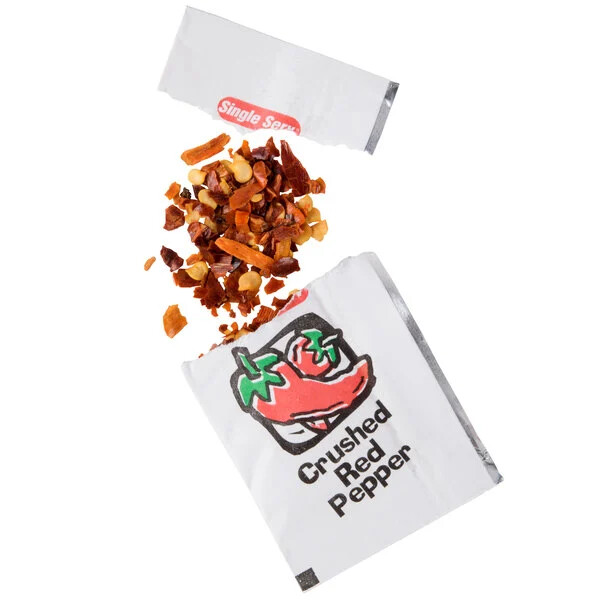 Crushed Red Pepper 1 Gram Portion Packet - 200/Case gallery