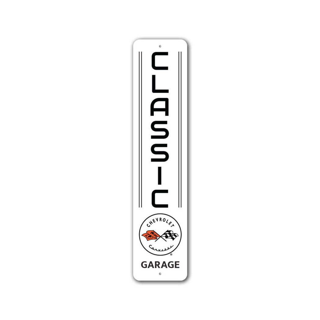 Classic Garage Chevy Corvette Metal Sign Chevrolet Automotive Car Man Cave Sport gallery