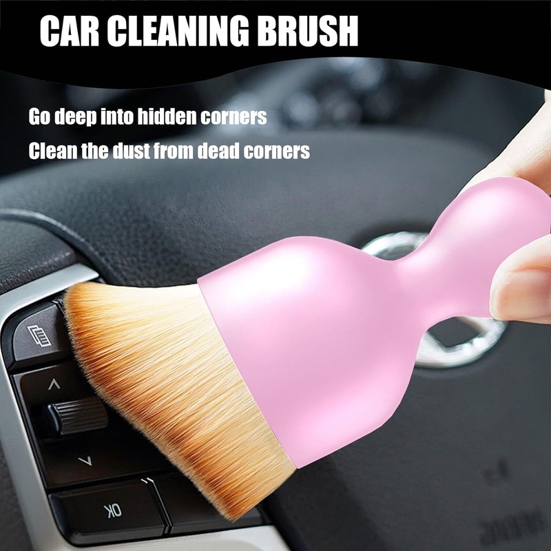 1PC Car Air Conditioning Outlet Cleaning Brush For Cars Vans SUVs Pink gallery
