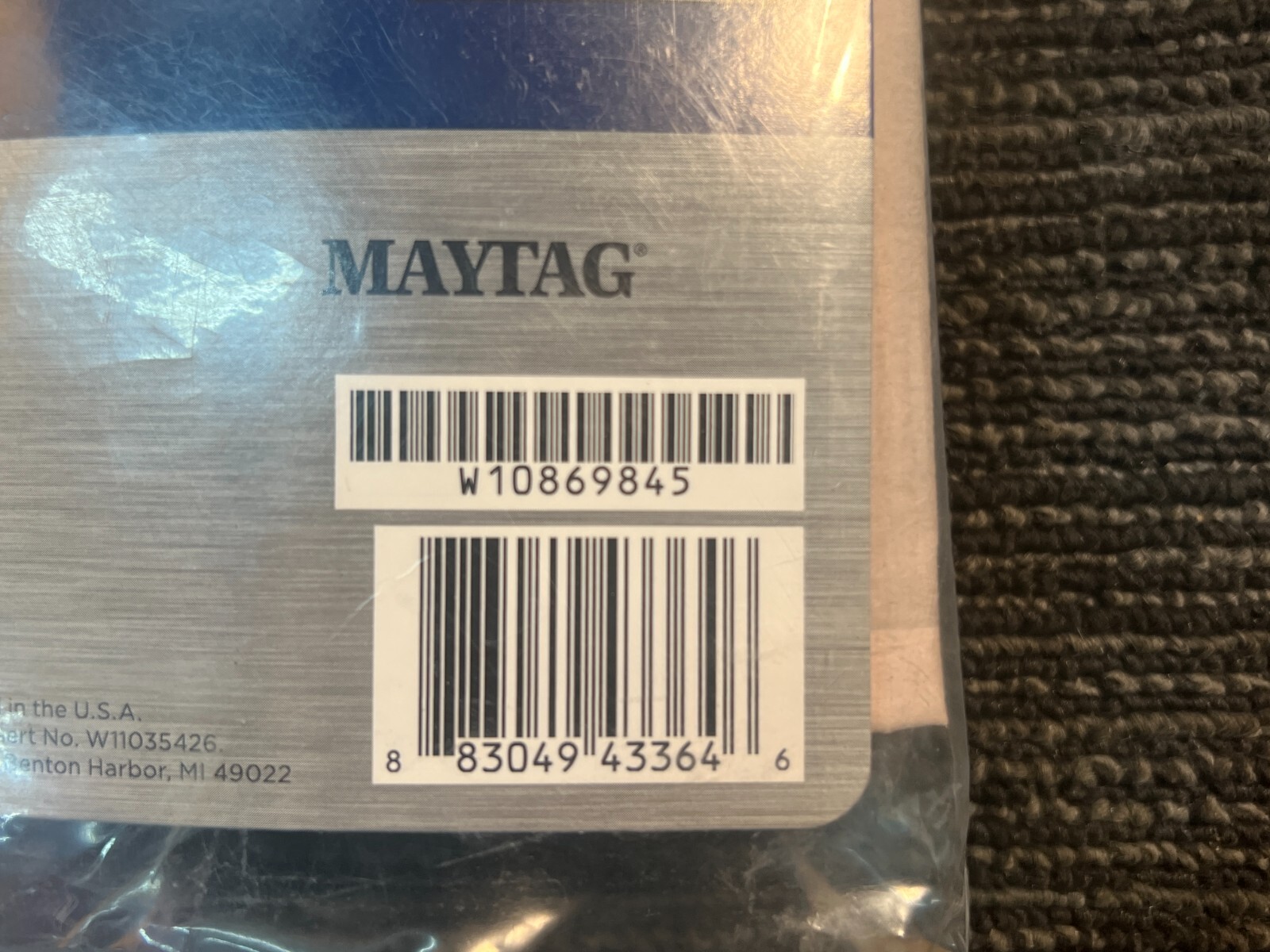 QTY 5 Whirlpool Stack Part W10869845 for Use Only with Front-Load Washer & Dryer gallery