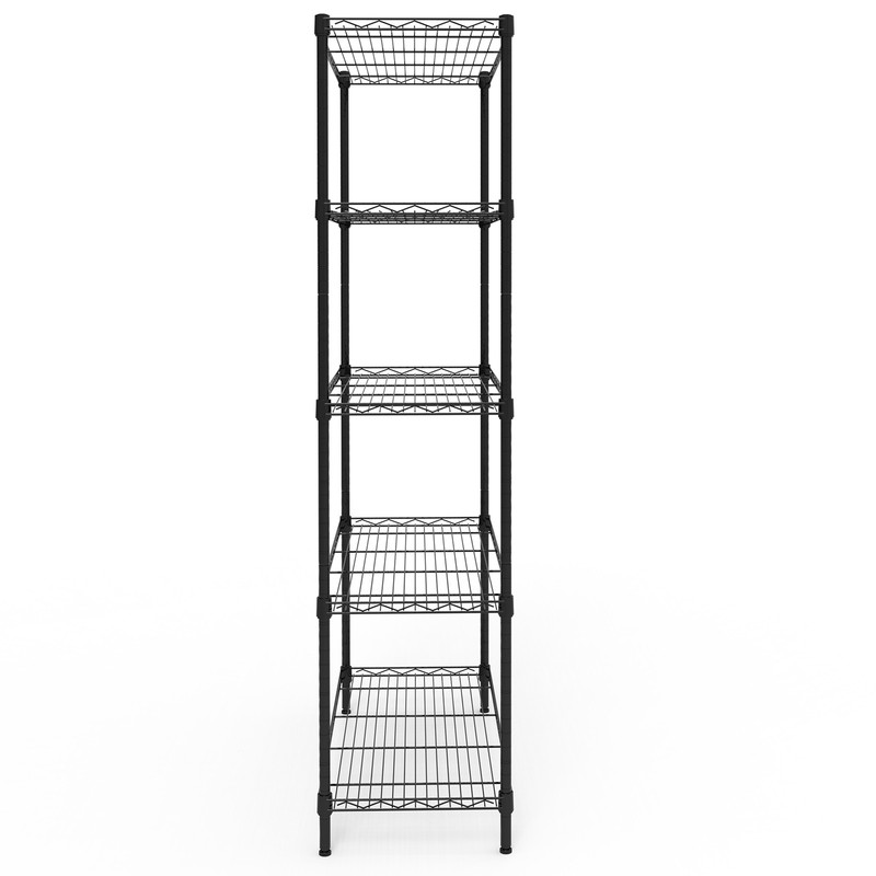 5 Tiers Adjustable Shelf Spacing, Display Rack with Adjustable Feet 74*34*150cm gallery