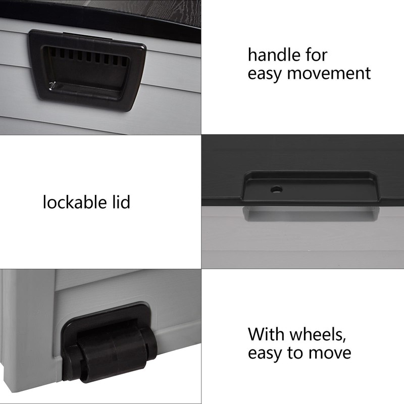 Outdoor Storage Deck Box Large Chest Bin Patio Garden 75-Gal Container gallery