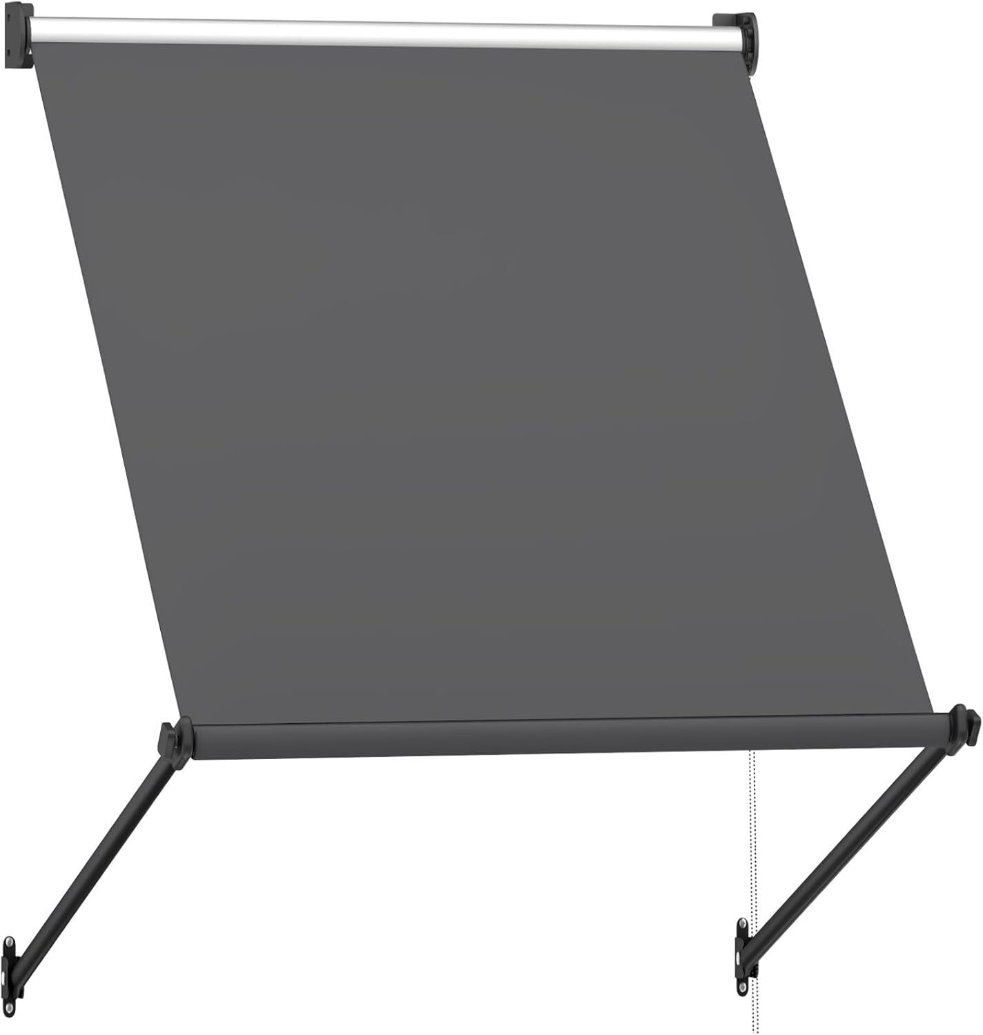 Manual Outdoor Retractable Awnings for Door Entrance, Sun Shade Canopy for Porch gallery