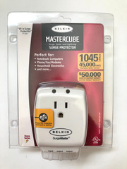 BELKIN MASTERCUBE Surge Protector 1045 Joules/45,000 Amps Max Model F9H120-CW
