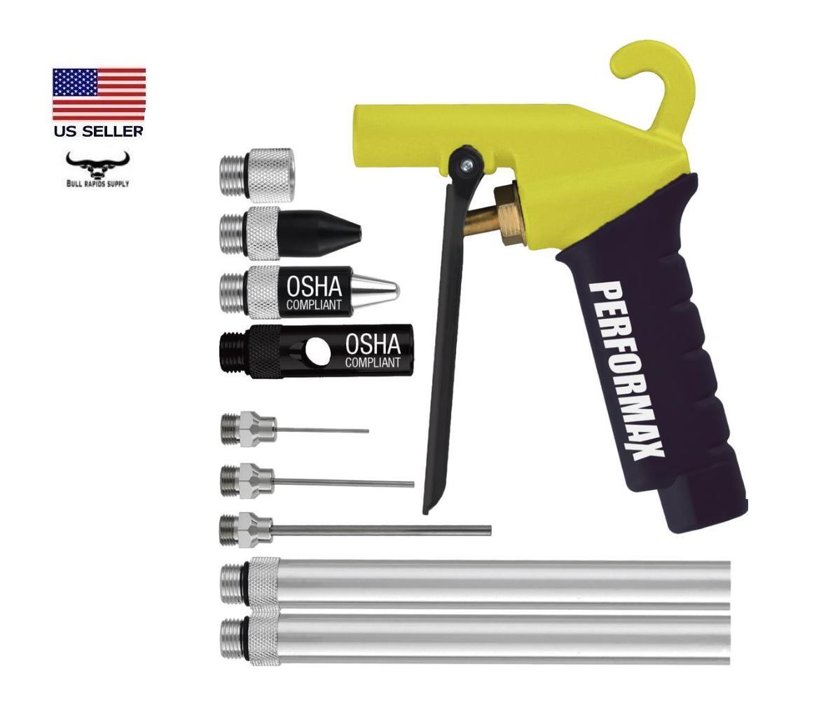 High-Flow Blow Gun 10 Piece Kit with assortment of modular tips and extensions gallery