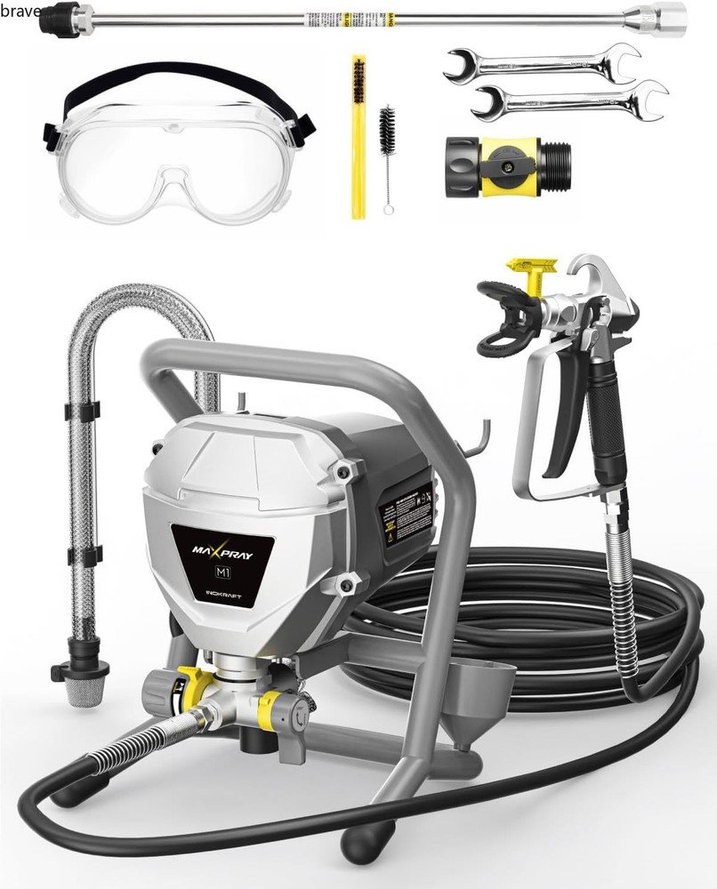 MaXpray M1Airless Paint Sprayer,Highly Efficient Thinning-Free Minimal Overspray