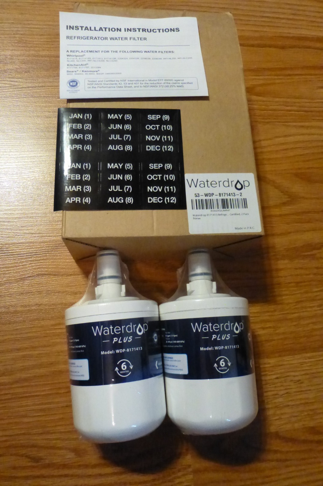 TWO (2)Water Drop Plus Model WDP-8171413 Water Filter For Kenmore 46-9002 Sealed gallery