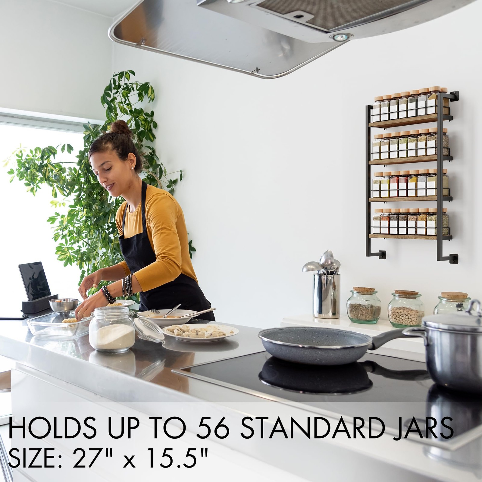 ZICOTO Space Saving Spice Rack Organizer Shelf for Wall Mount - Easy To Install gallery