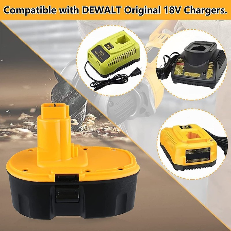 2 PACK 18V 4600mAh Replace For Dewalt 18 VOLT DC9096 DC9098 NiMH Battery NEW gallery