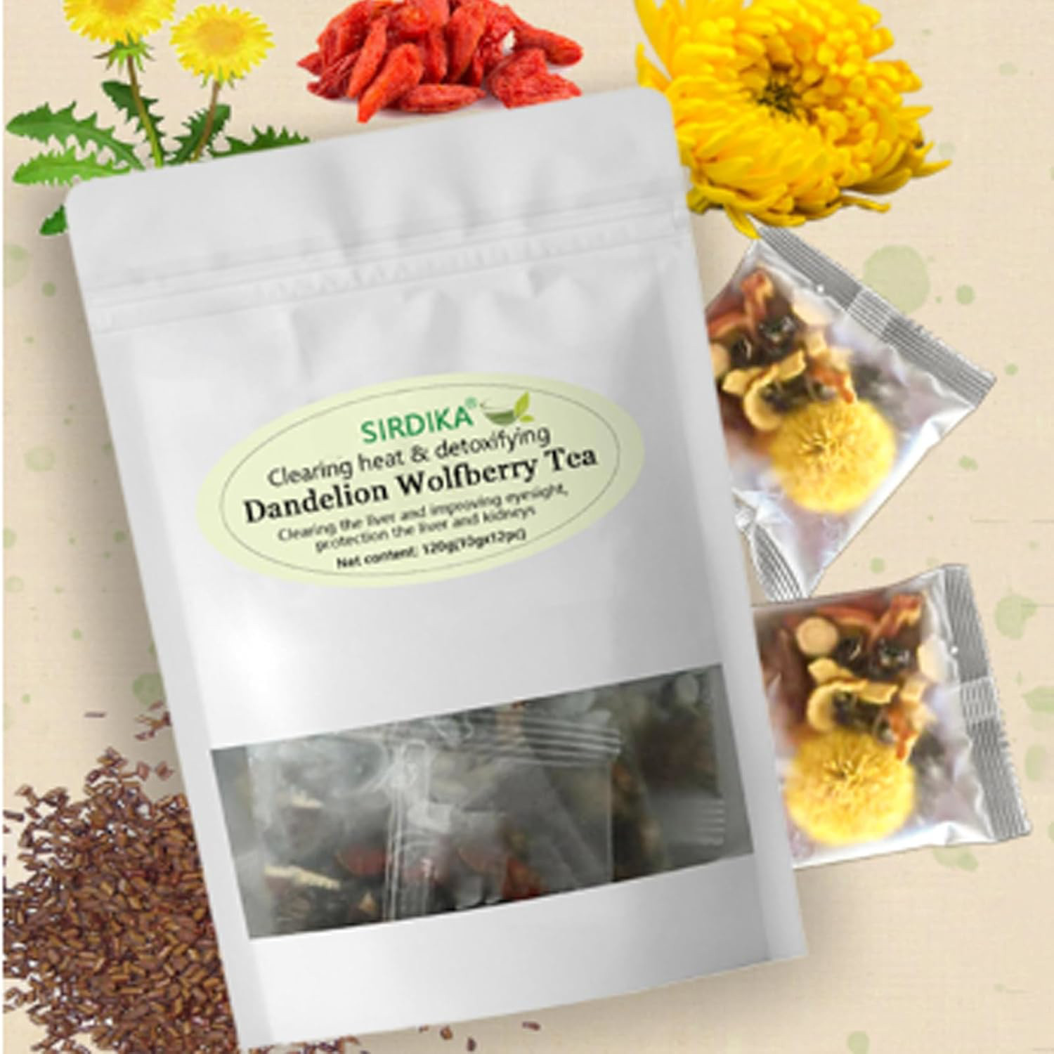 Dandelion Wolfberry Tea Bags,Dandelion Wolfberry Tea Organic Kidneys & Liver Tea gallery