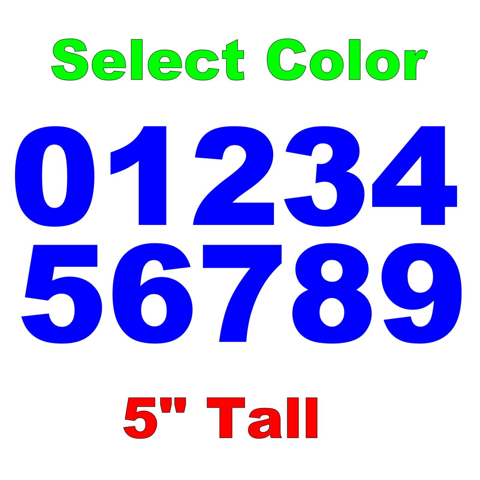 0-9 Numbers 1x Set Vinyl Decals 5" Inches - DIY Sign Car Dealer - Select Color gallery