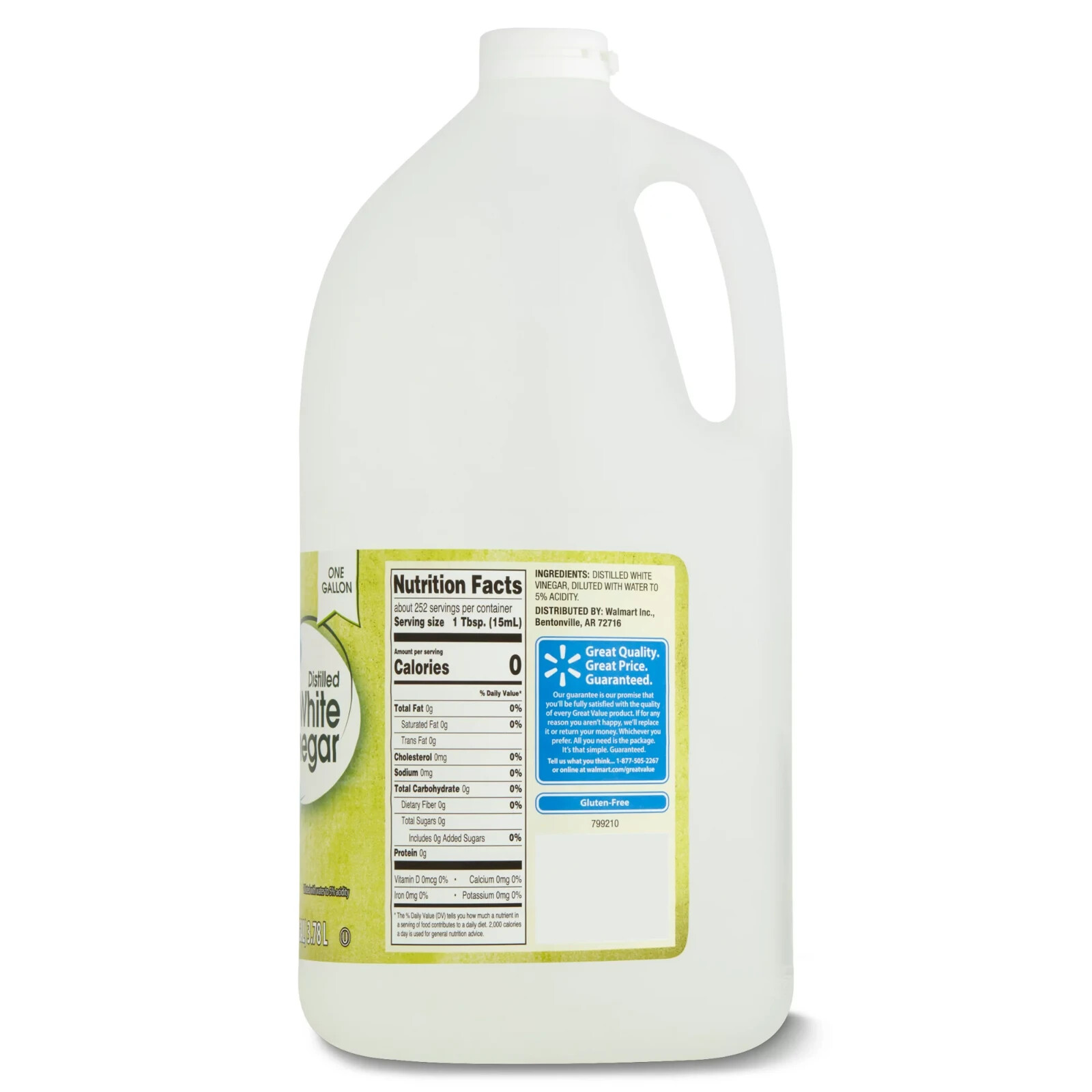 GREAT VALUE Distilled White Vinegar - JUMBO: 128 Oz. - For Cooking & Cleaning! gallery