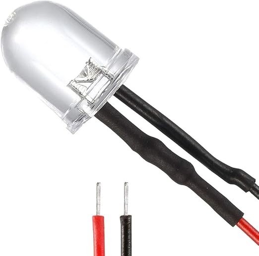 18Pcs 10mm Pre Wired LED, Red DC3-6V Clear Lens, Light Emitting Diodes - #70 gallery