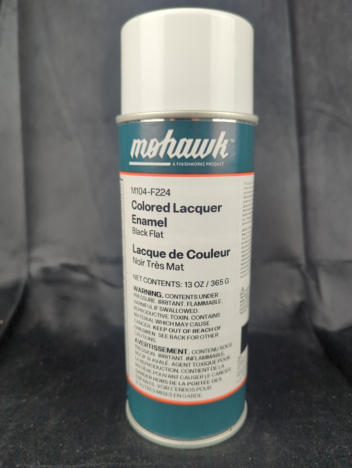 Mohawk M104-F224 Colored Lacquer Enamel Black Flat 13 ounces gallery
