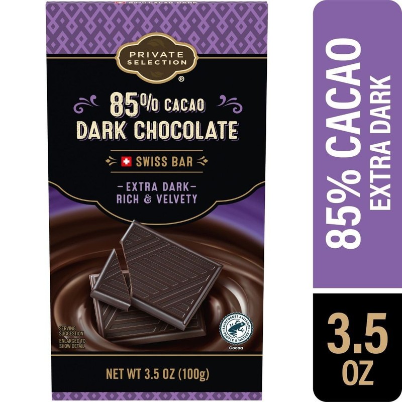 Private Selection 85% Cacao Dark Chocolate Swiss Candy Bar 3.5 oz - Pack of 3 gallery