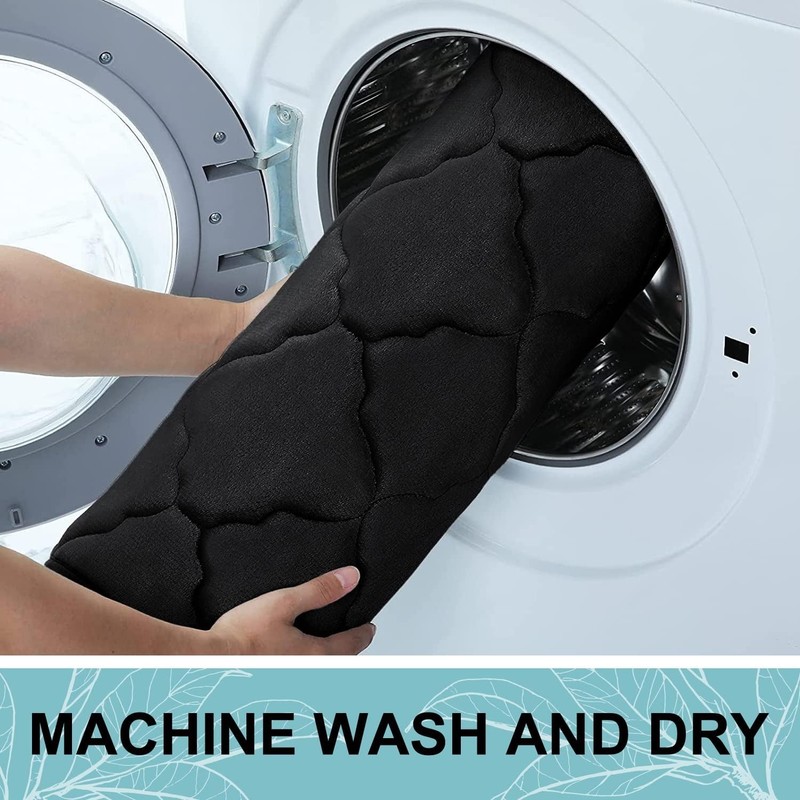 Memory Foam Bath Mat Ultra Absorbent Non Slip Washable Soft Bathroom Rug gallery
