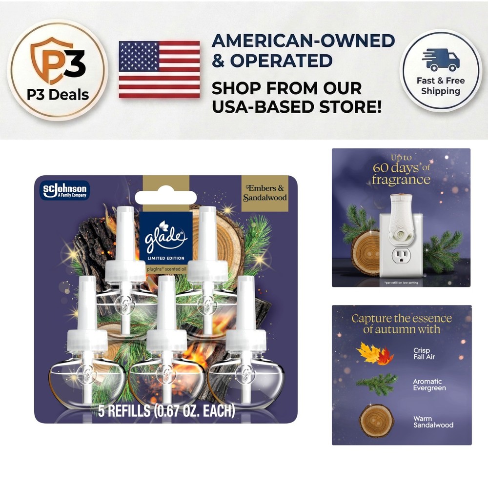 Transform Your Space with Glade PlugIns Refills - 5 Essential Oils, 60-Day Aroma