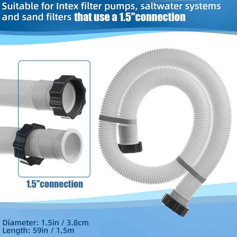 29060E For Intex 1.5" Diameter Accessory Pool Pump Replacement Hose - 59" Long gallery