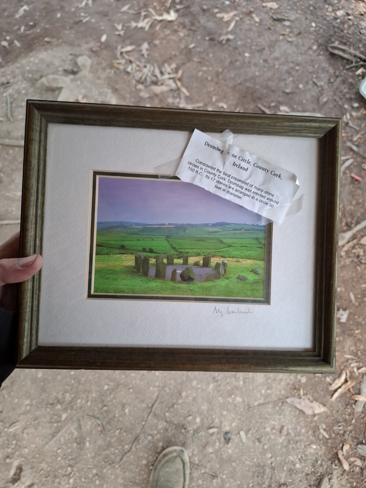 Matte Paper Wood Framed Picture 8×10 Drombeg Stone Circle Ireland Signed Photo gallery