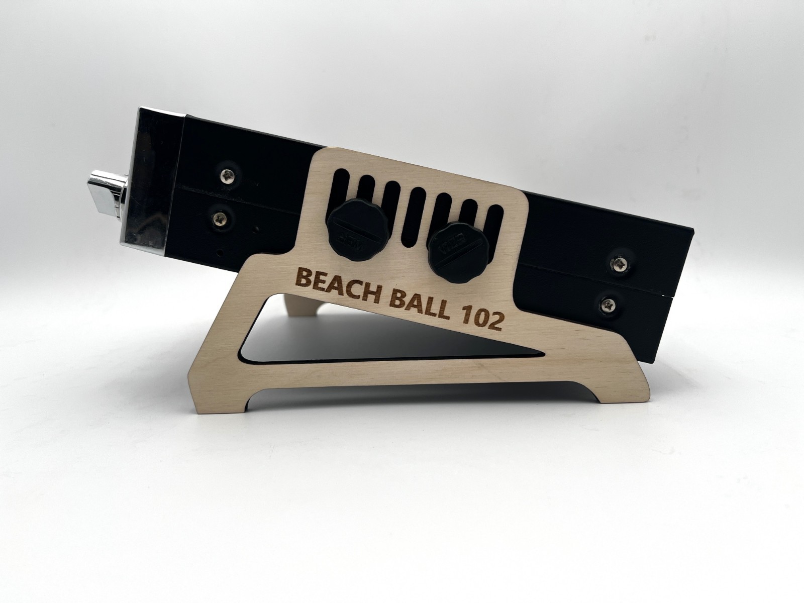 Mobile CB Ham Radio Desktop Stand, Birch Wood Personalized Single Radio Stand. gallery