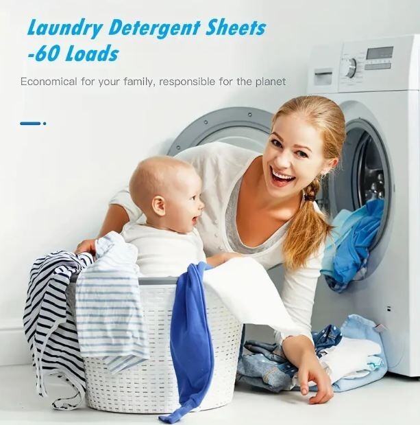 Premium Laundry Detergent Soap Sheets Easy Dissolve 120 Loads No Plastic Jug gallery