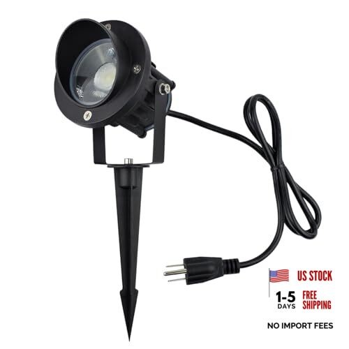 GBS9809 Flag Light Plug in Spotlight, 9W LED Outdoor Landscape Spotlight 1 pack gallery