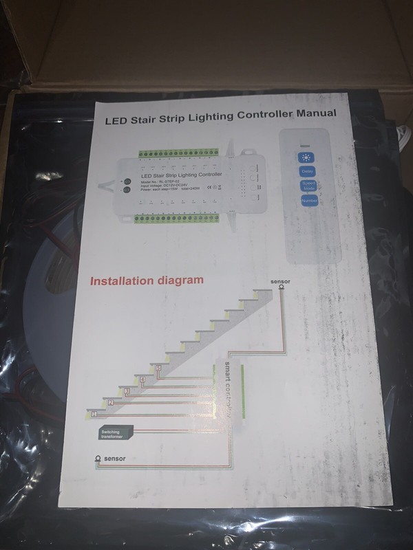 Intelligent Motion Sensor LED Stair Lighting Complete Set SSL-5616, 40 Inches gallery