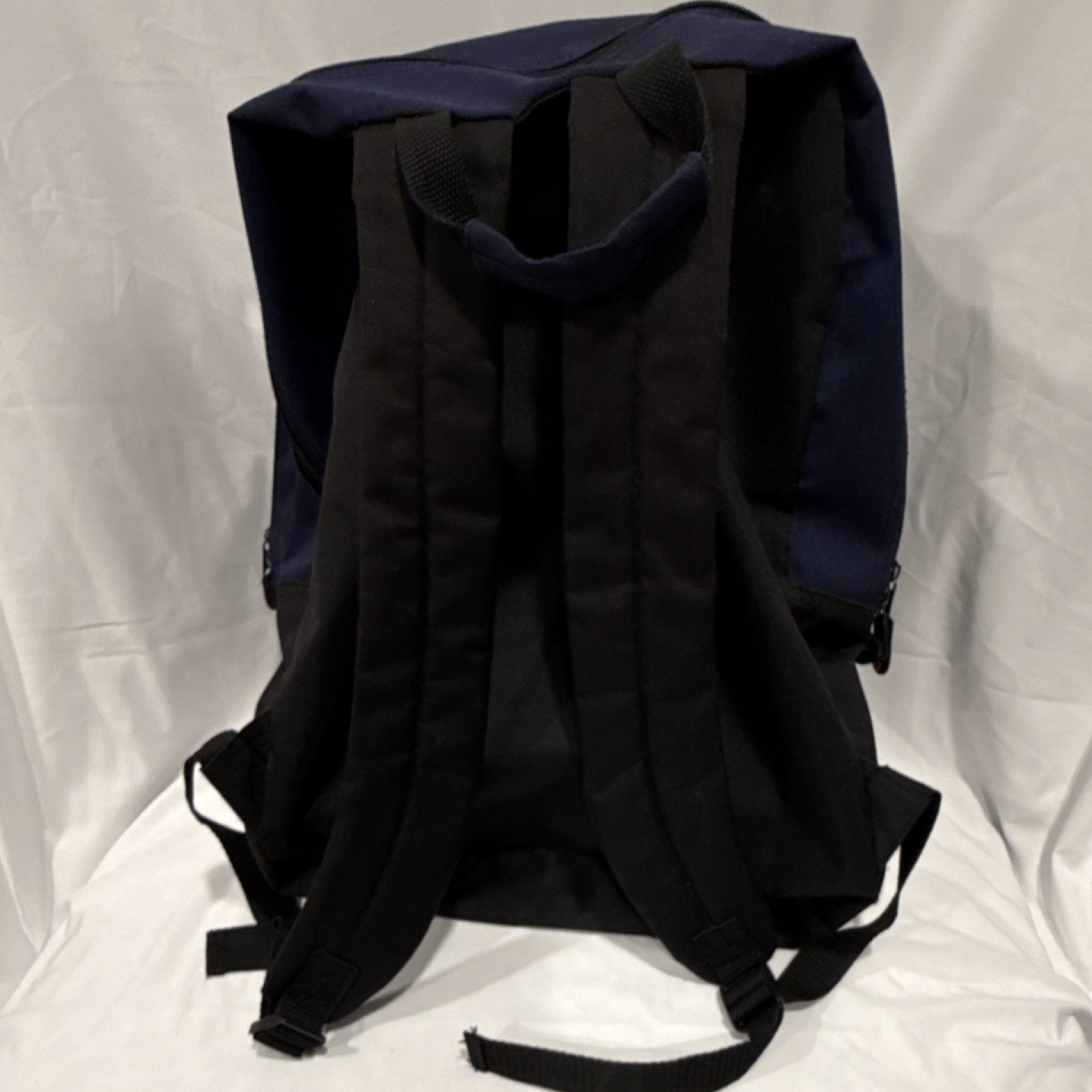 Trailmaker Explorer Hiking Backpack Navy Black Adjustable Straps Zipper Fabric 3