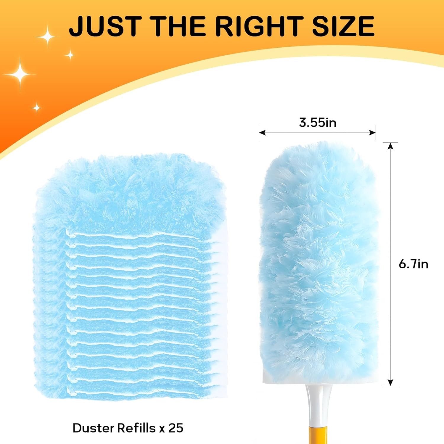 25 Count Duster Refills Compatible W/ Swiffer Dusters Cleaning Disposable Duster gallery