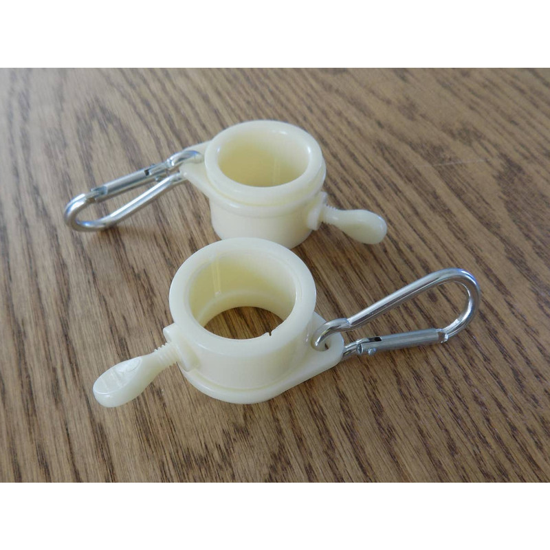 Flag Pole Rings -Plastic Ring with Metal Carabiners ( 1 Package of 2) gallery