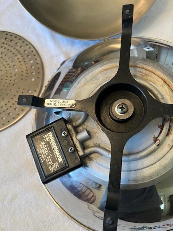 Vintage Farberware Model 303 Stainless Steel Electric Wok 14" w/Lid & Steamer! gallery