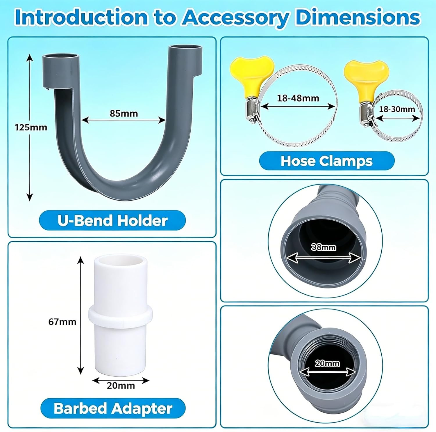 10FT Portable Washing Machine Drain Hose,Extro Long Washer Drain Hose Extension gallery